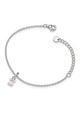 scintillating small silver angel charm children's bracelet
